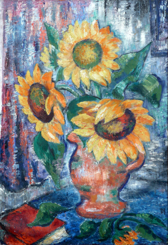 Sonnenblumen, Öl, 1935